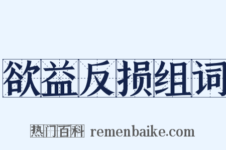 欲益反损组词是什么意思的图片